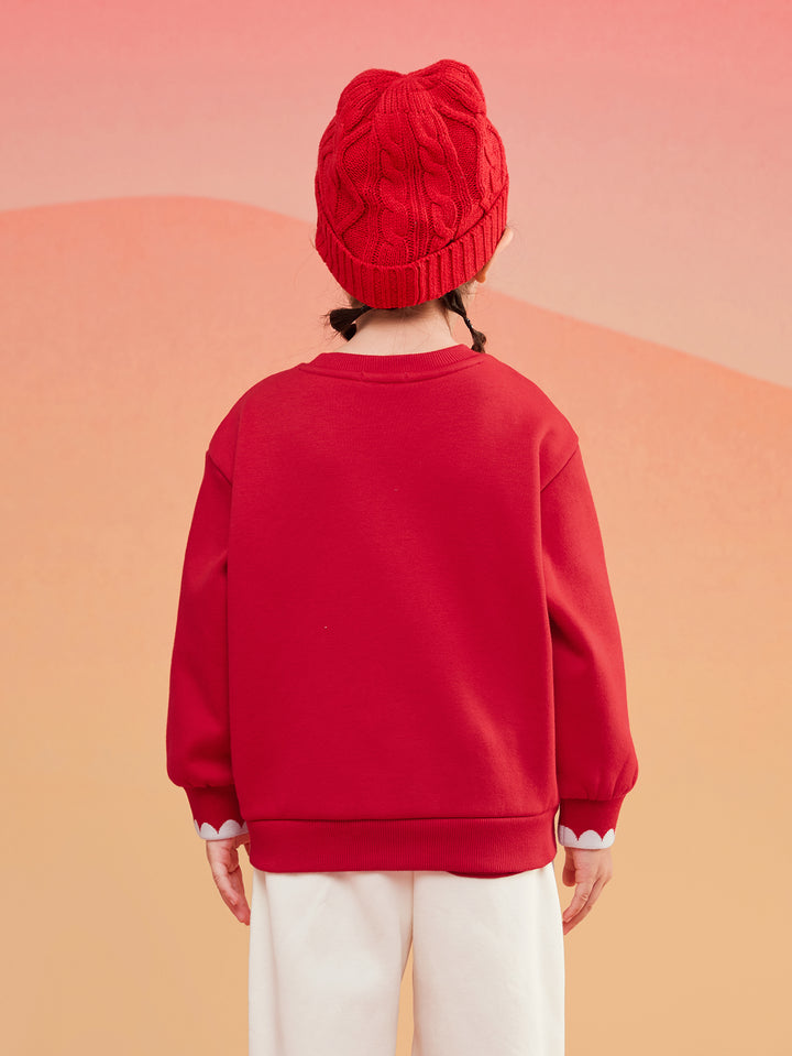 Chinese Red Long Sleeve Sweatshirt & Hoody