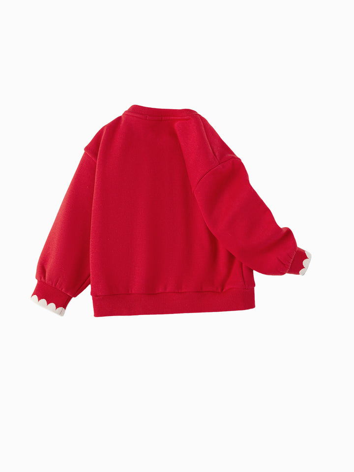 Chinese Red Long Sleeve Sweatshirt & Hoody