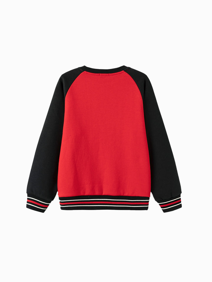 Black Red Long Sleeve Sweatshirt & Hoody