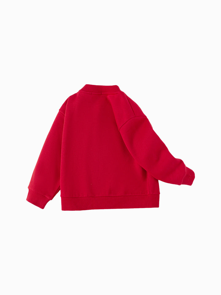 Red Long Sleeve Sweatshirt & Hoody