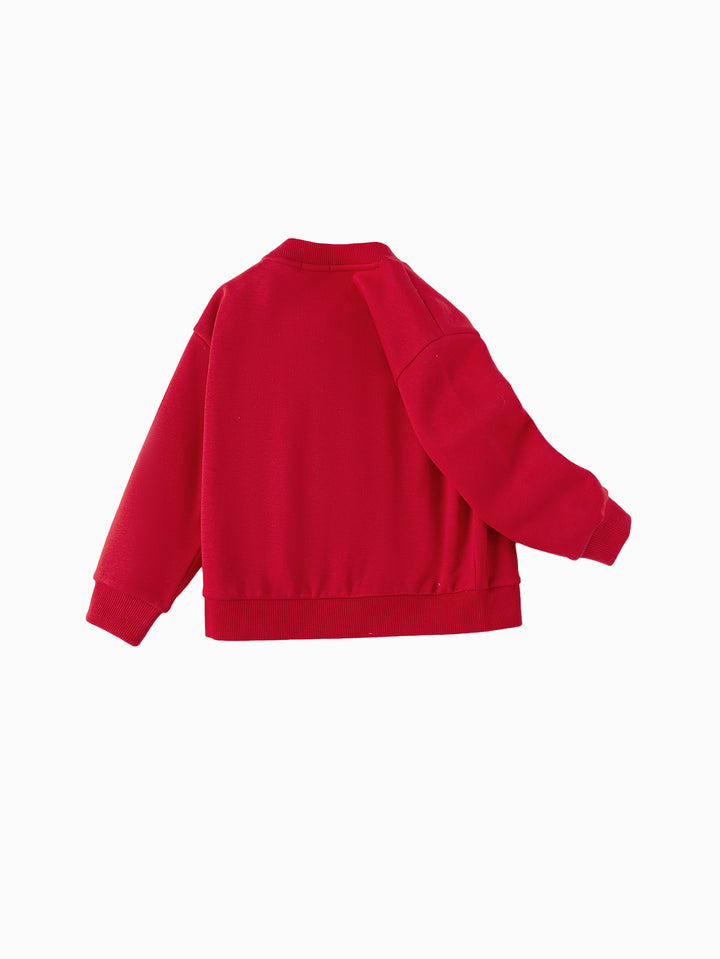 Chinese Red Long Sleeve Sweatshirt & Hoody