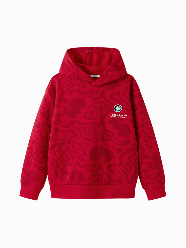 Red Long Sleeve Sweatshirt & Hoody