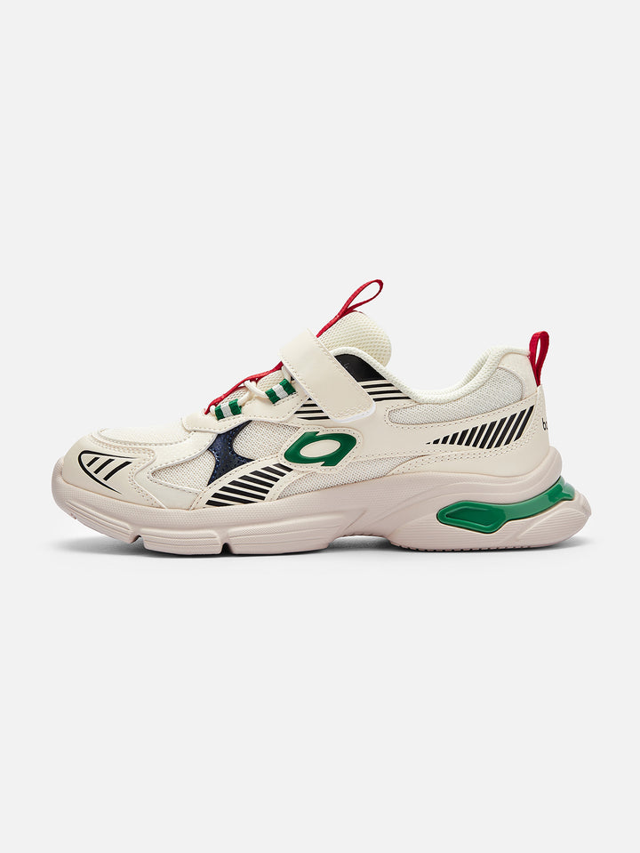 White Green Toddler jogging shoes