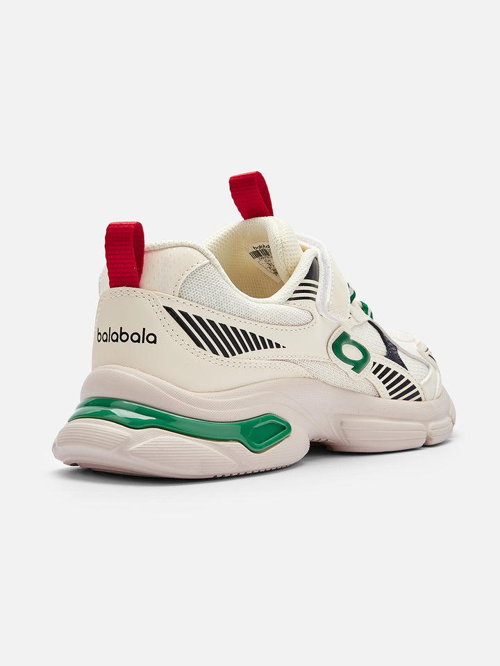 White Green Toddler jogging shoes