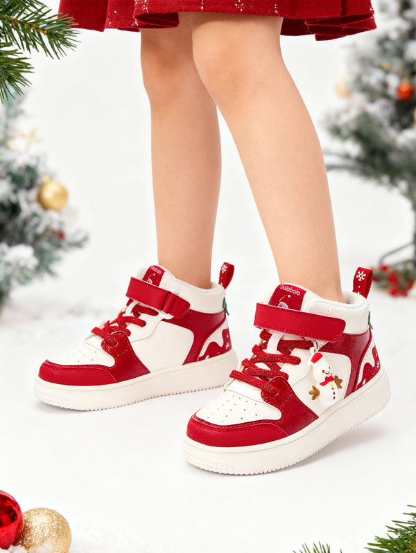 Giày thể thao cổ cao Balabala Giày thể thao nữ màu trắng