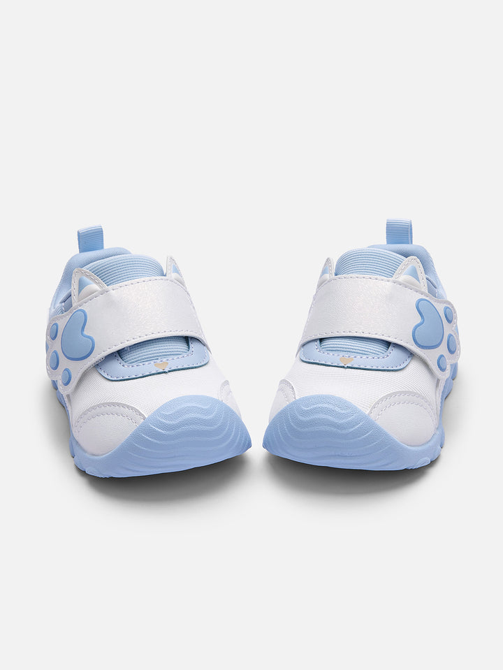 Blue and white Baby walking shoes