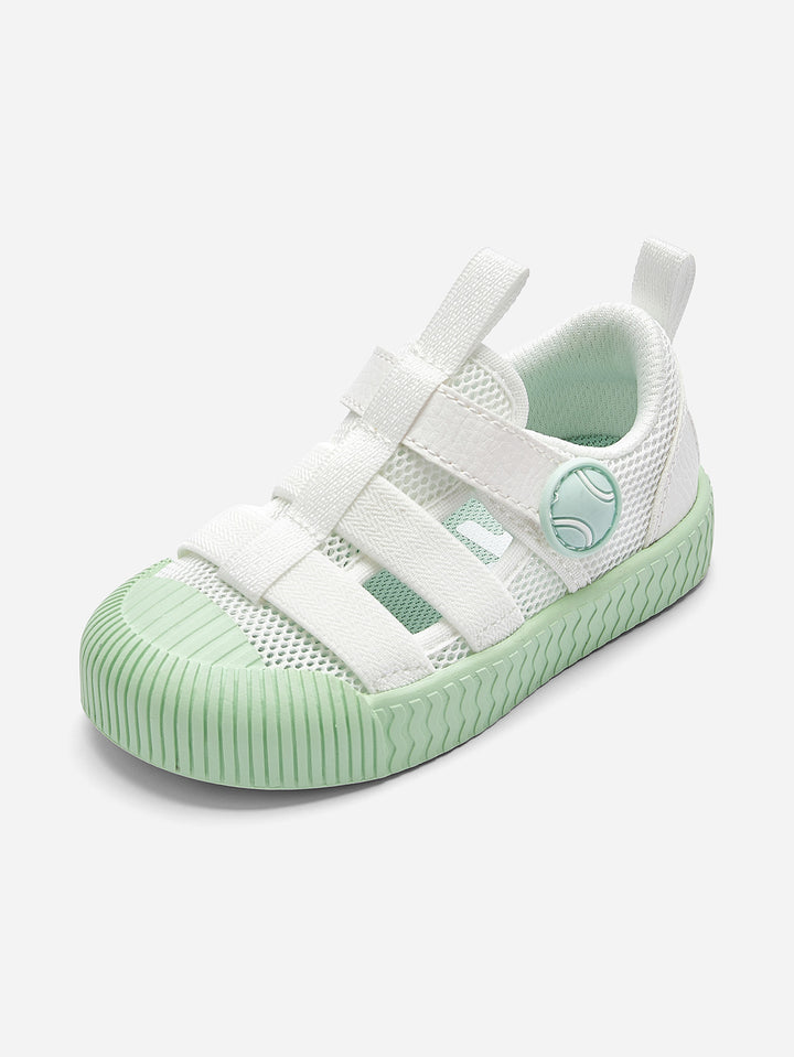 White Green Toddler canvas shoes