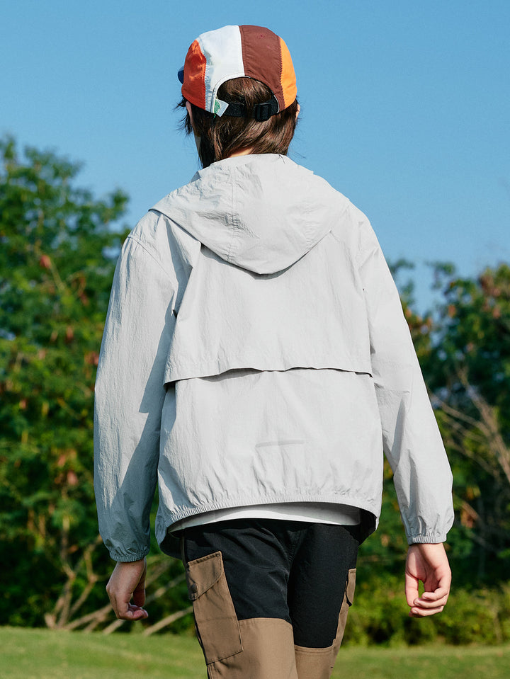 Light Gray Kids Unisex Woven Jacket