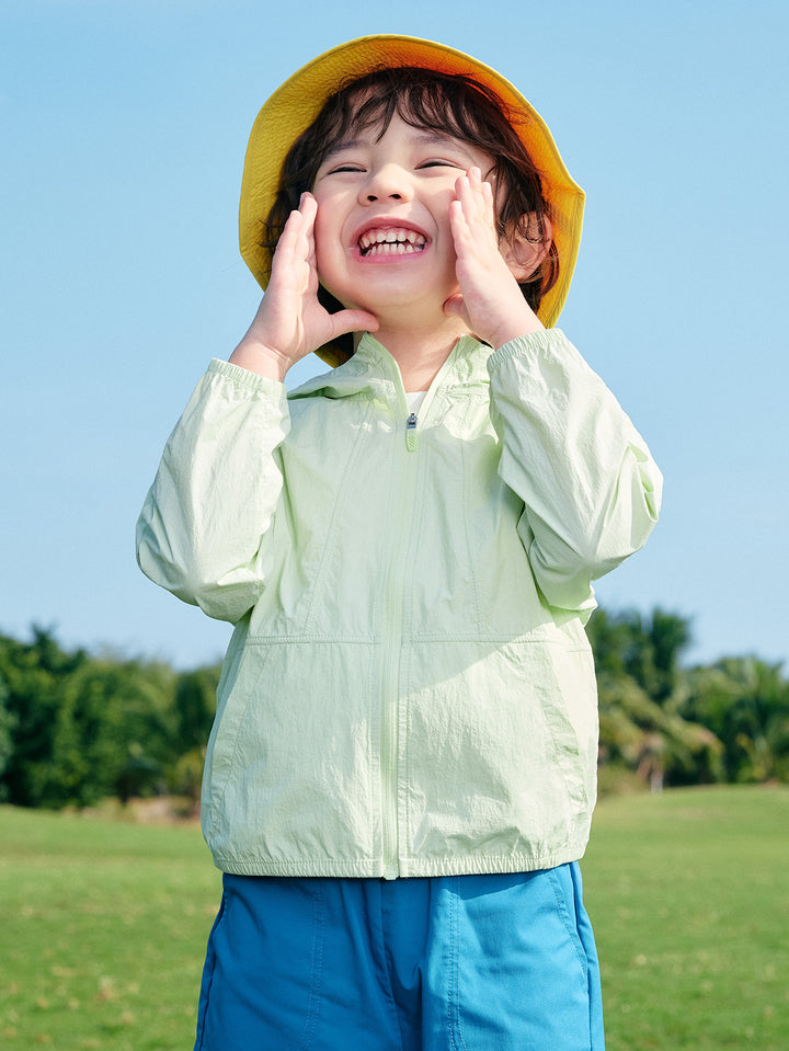 Pink Green Kids Unisex Woven Jacket