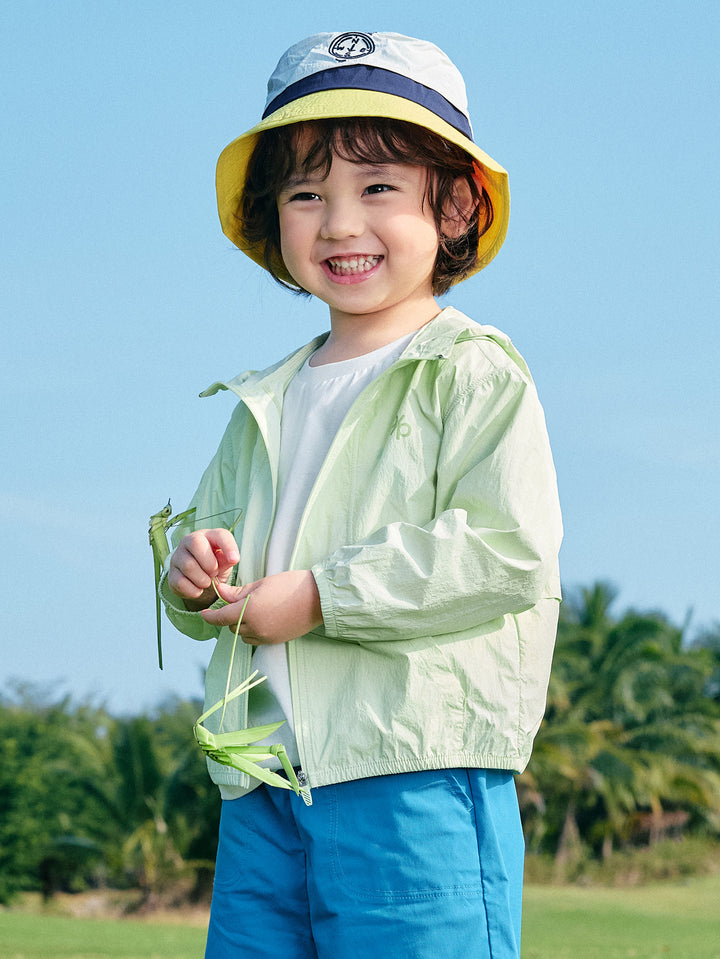 Pink Green Kids Unisex Woven Jacket