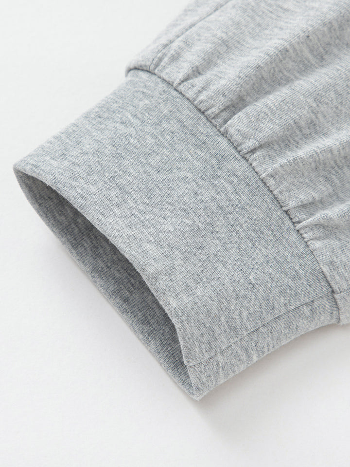 Light Melange Gray Kids Girl Knit Trousers