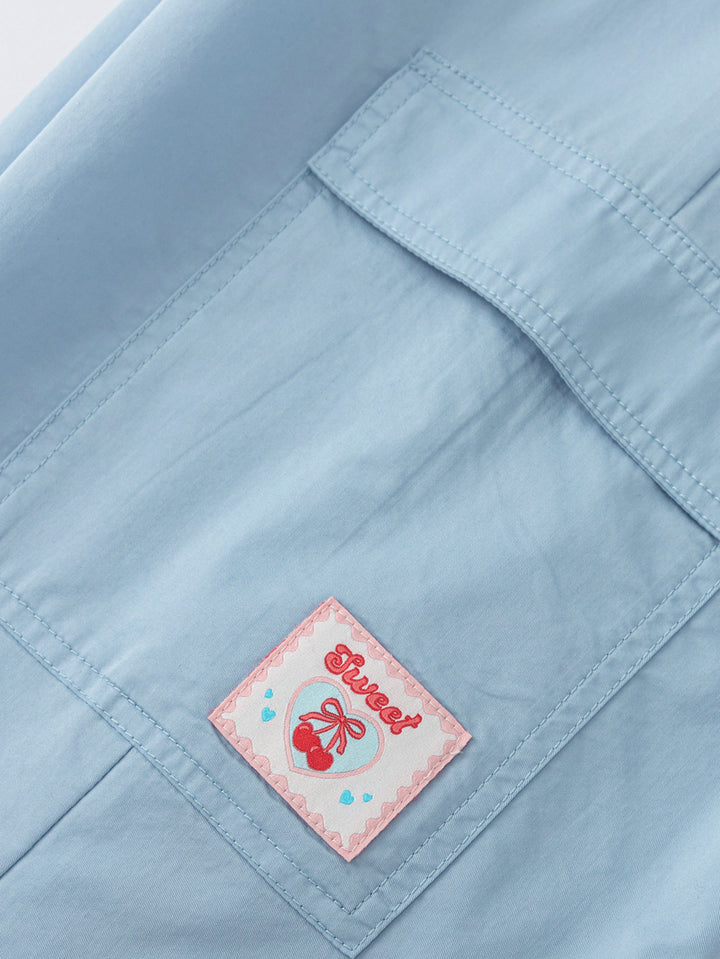 Powder Blue Kids Girl Trousers