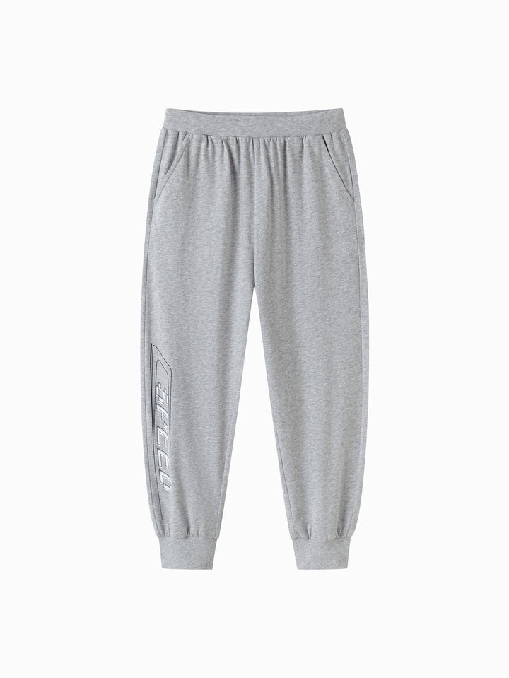 Light Melange Gray Kids Boy Knit Trousers