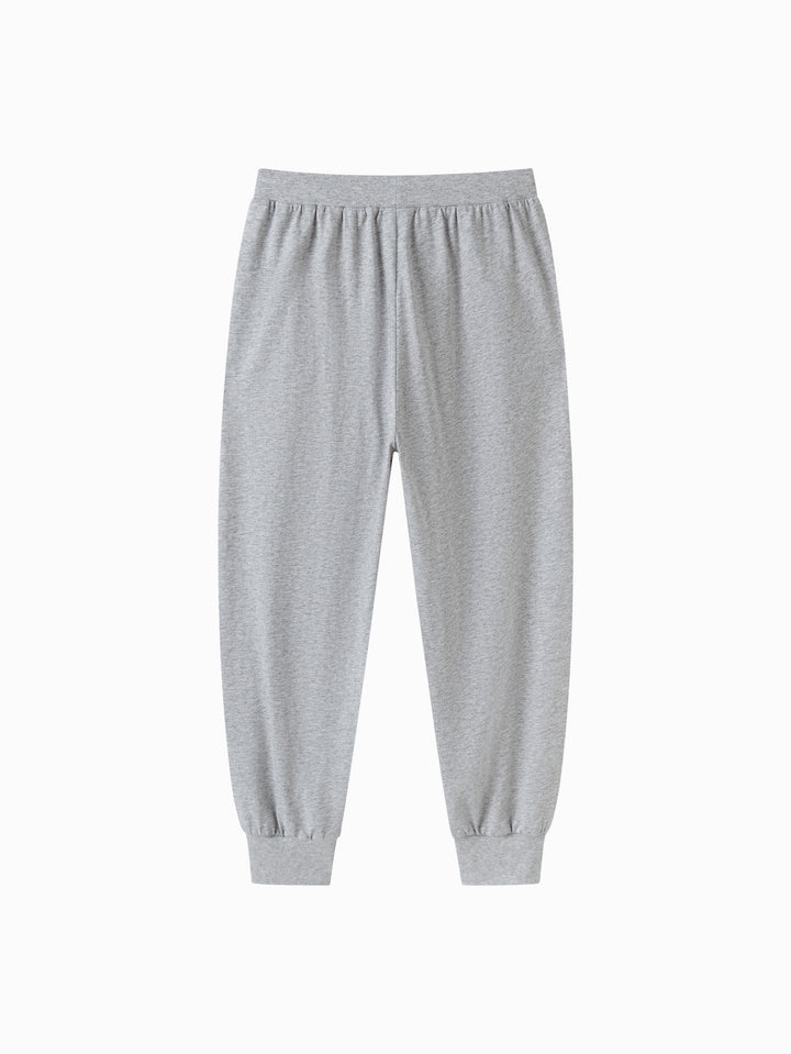 Light Melange Gray Kids Boy Knit Trousers