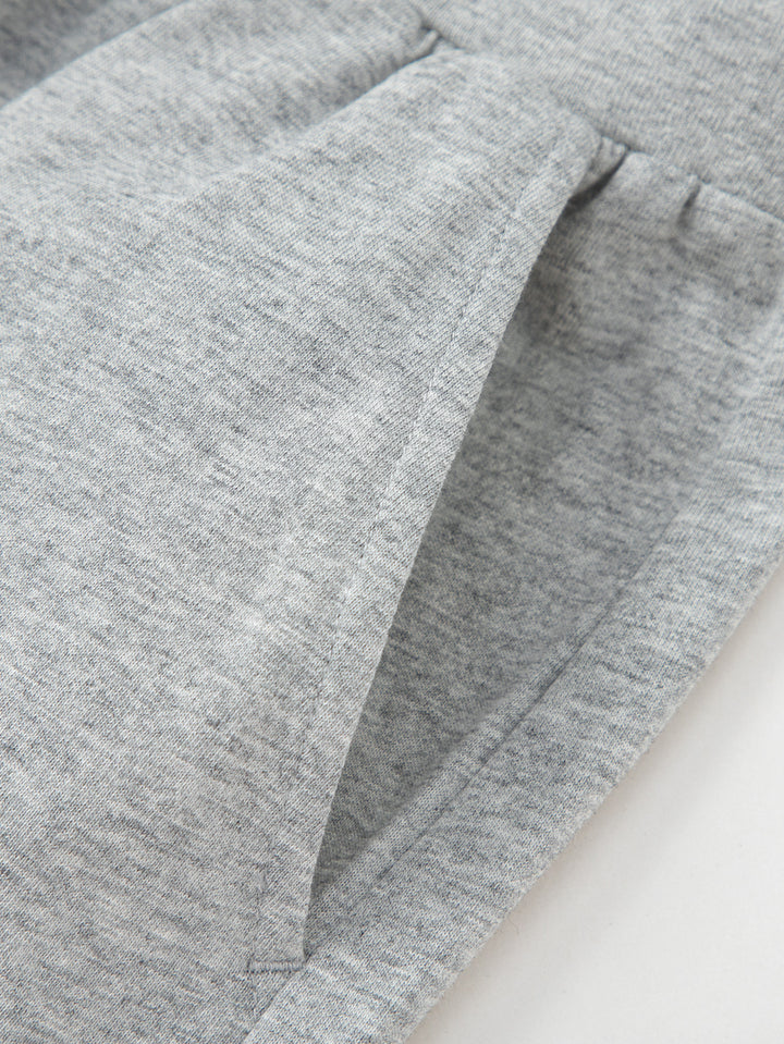 Light Melange Gray Kids Boy Knit Trousers