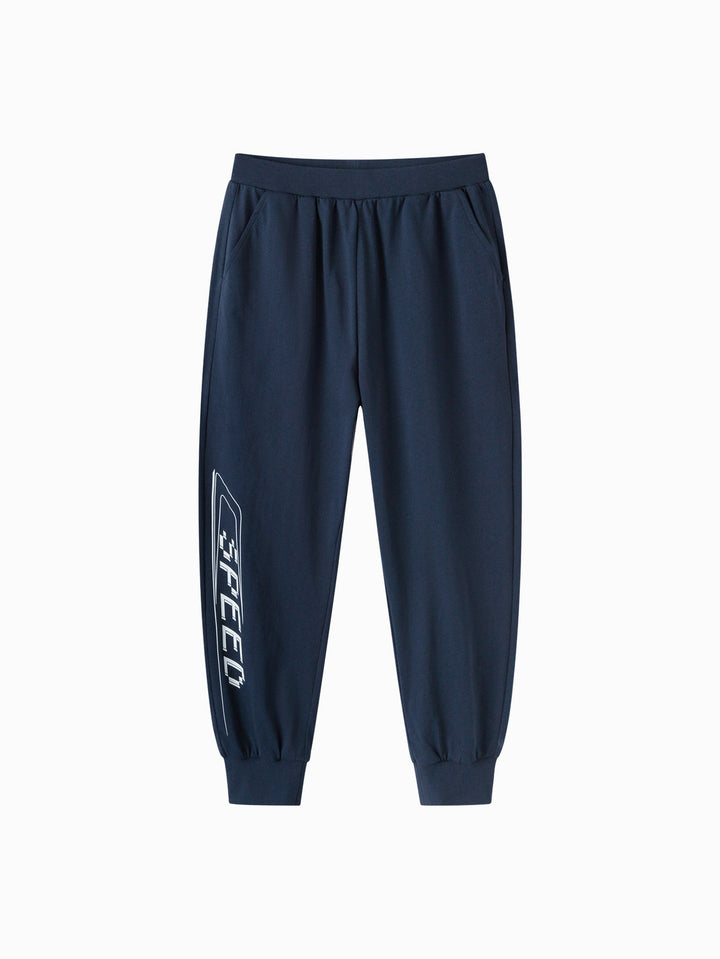 Dark Blue Kids Boy Knit Trousers