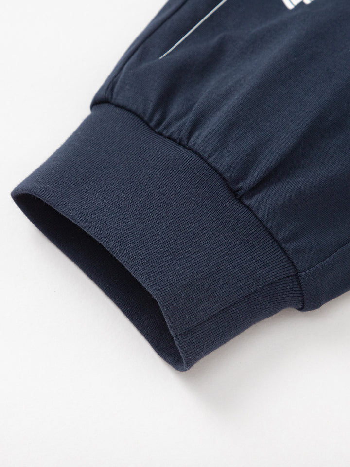 Dark Blue Kids Boy Knit Trousers