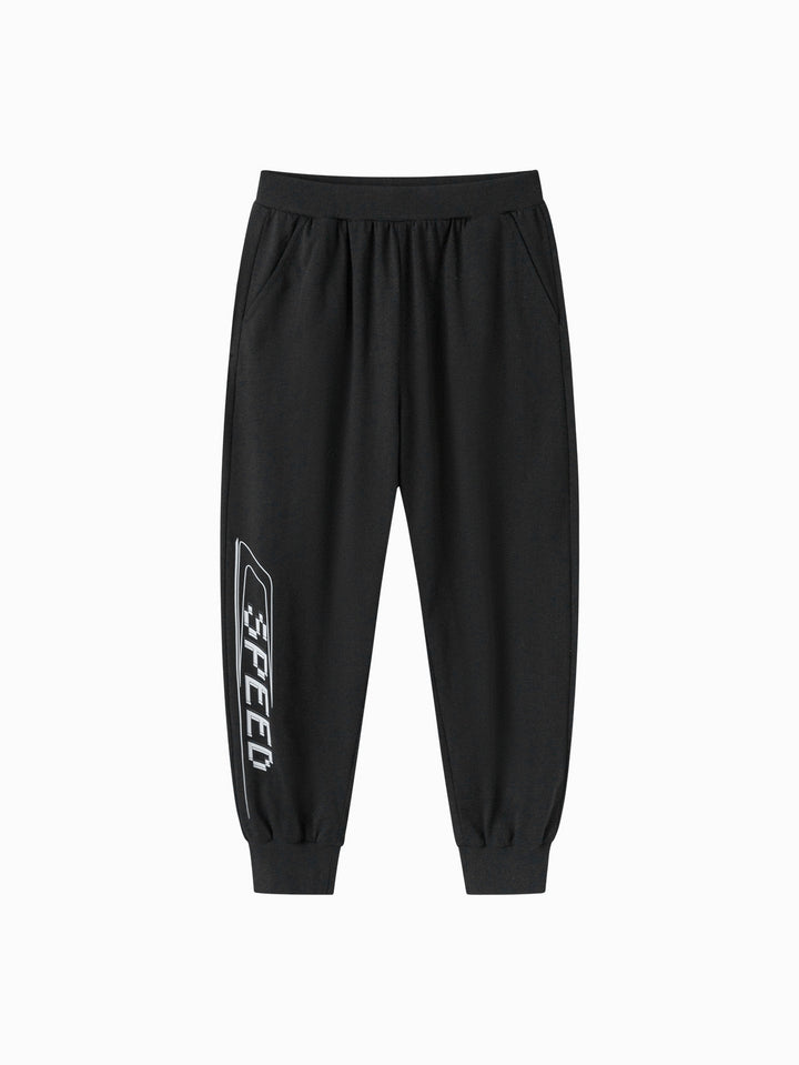 Black Kids Boy Knit Trousers