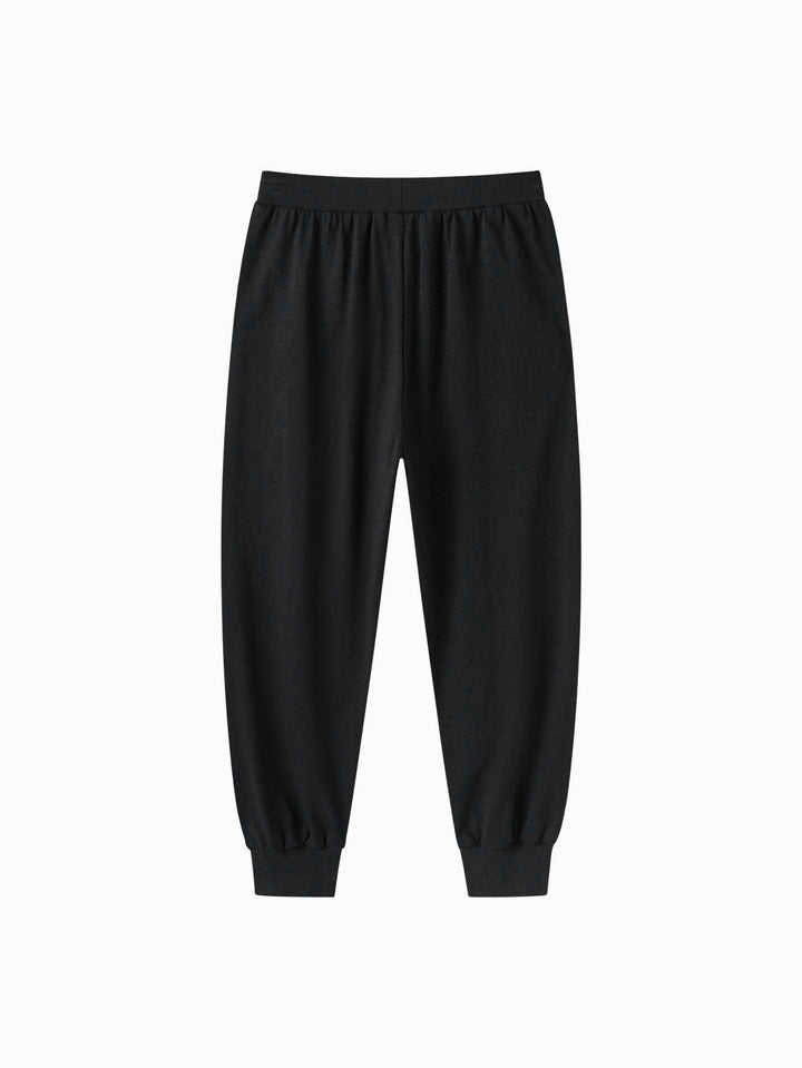 Black Kids Boy Knit Trousers