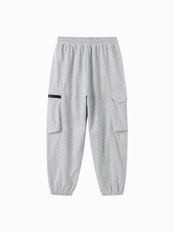 Light Melange Gray Kids Boy Knit Trousers