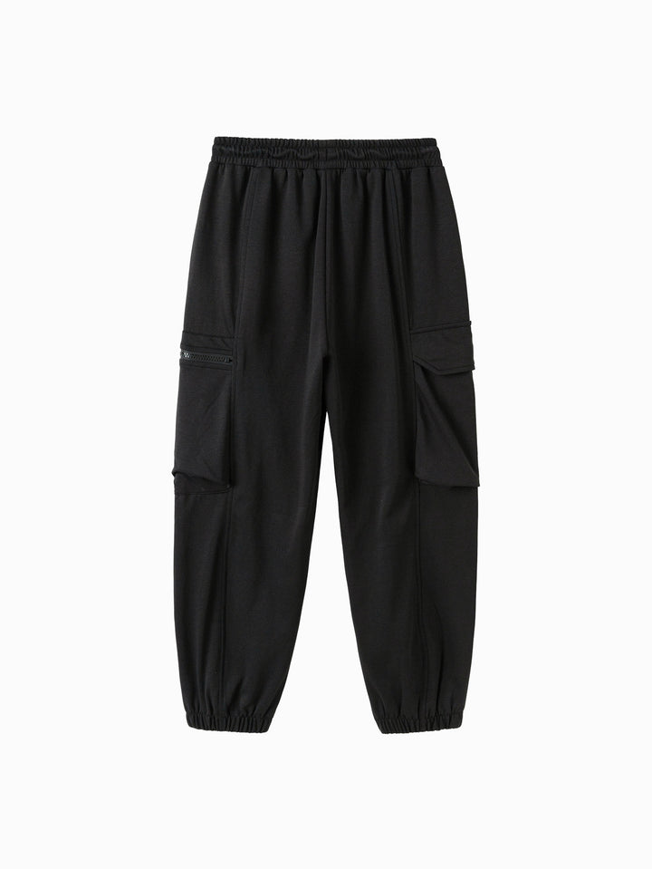 Black Kids Boy Knit Trousers