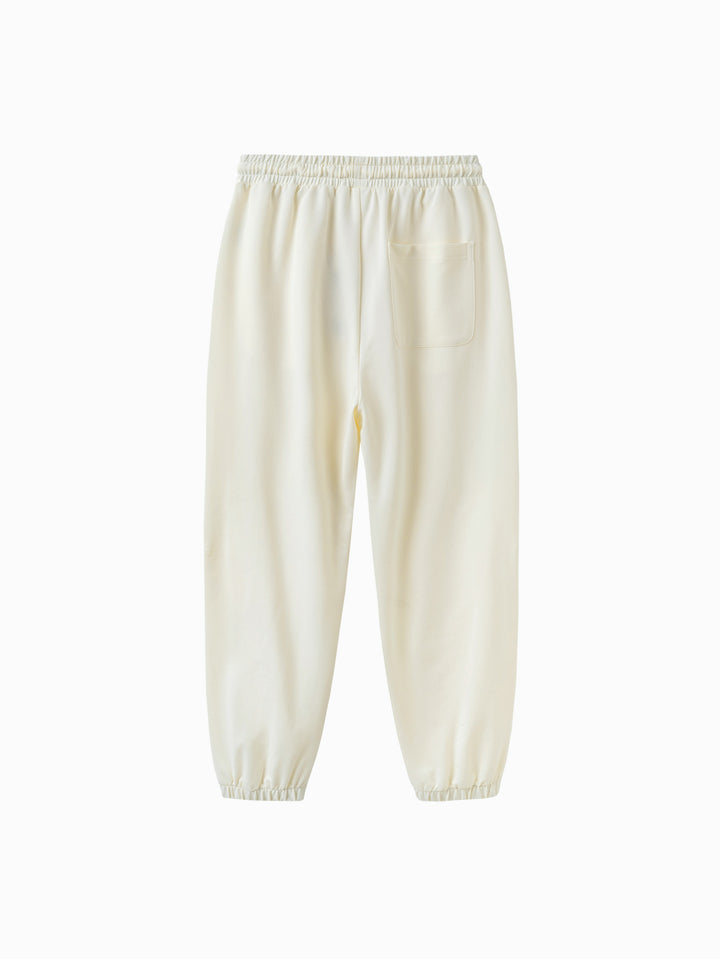 Cream White Kids Unisex Knit Trousers