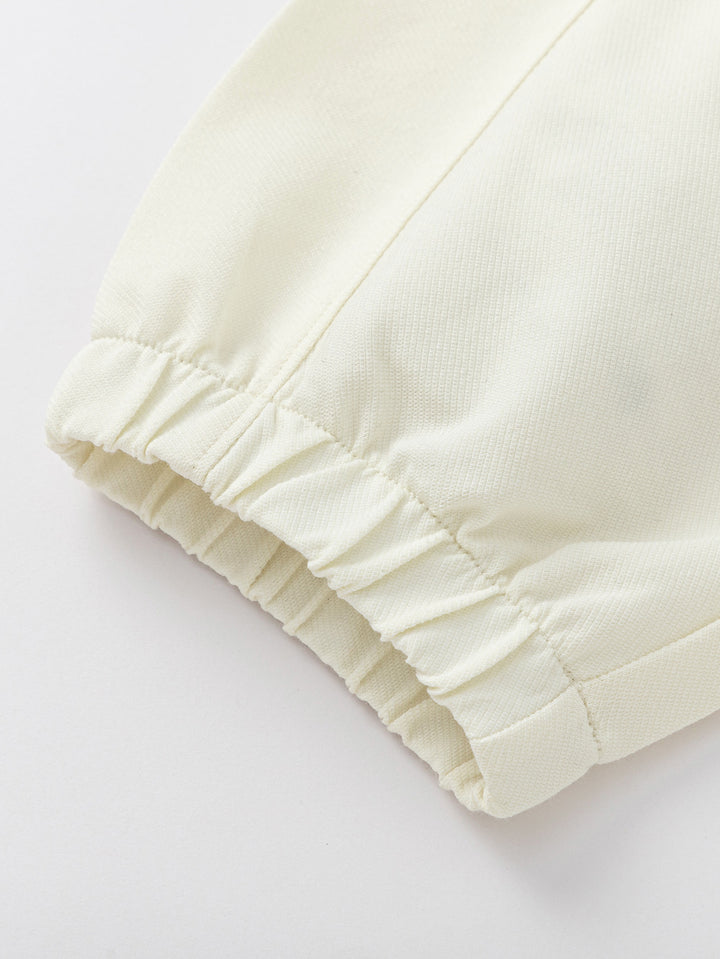 Cream White Kids Unisex Knit Trousers