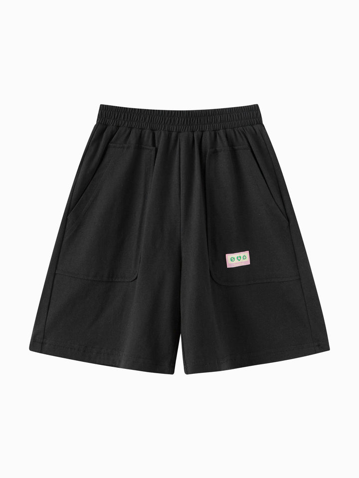 Black Kids Girl Knit Shorts