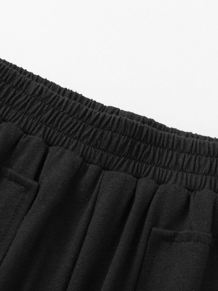 Black Kids Girl Knit Shorts