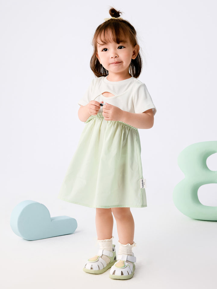 Raw White Baby Girl Knit Dress