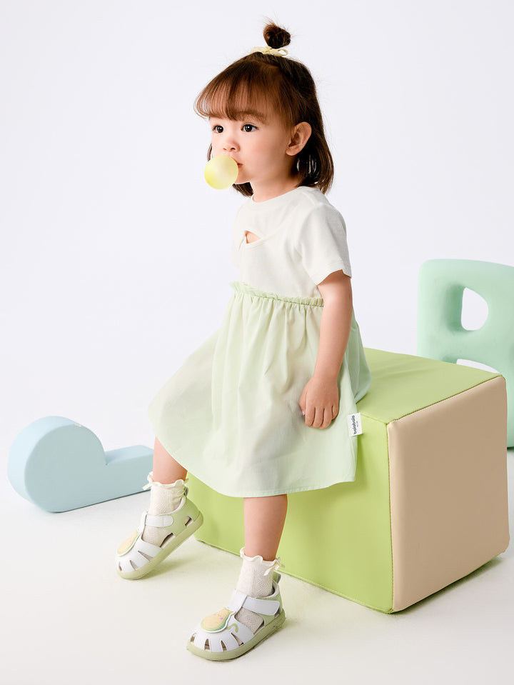 Raw White Baby Girl Knit Dress