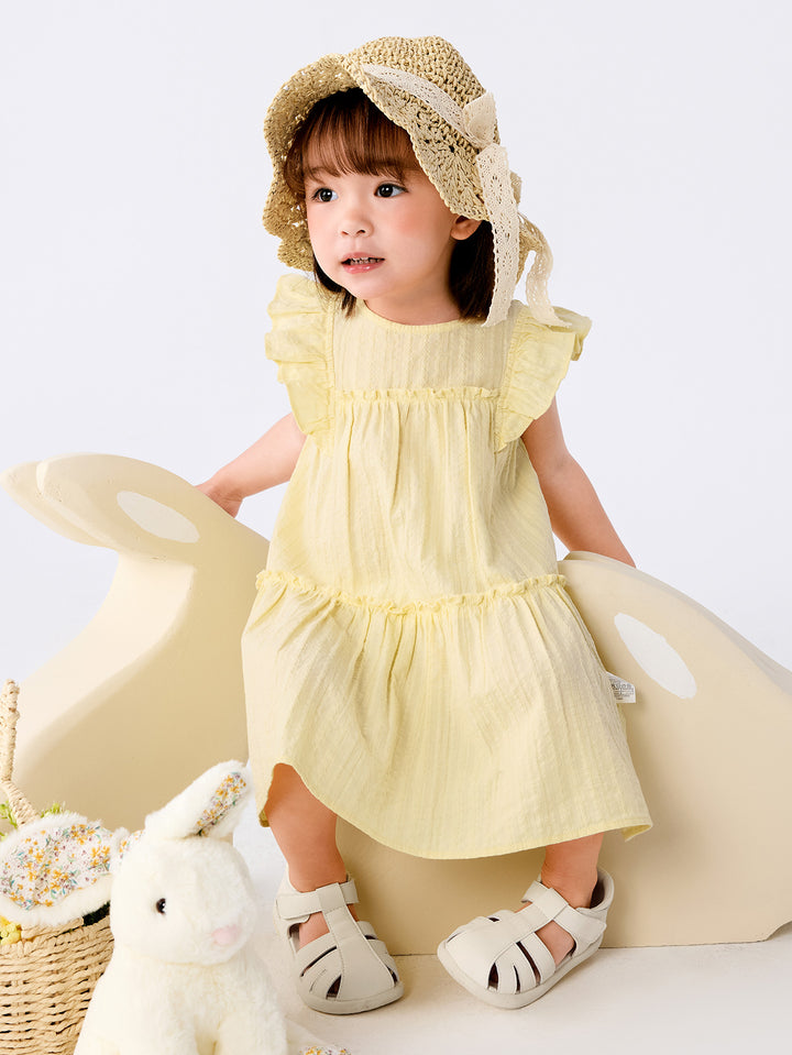 Custard Baby Girl Woven Dress