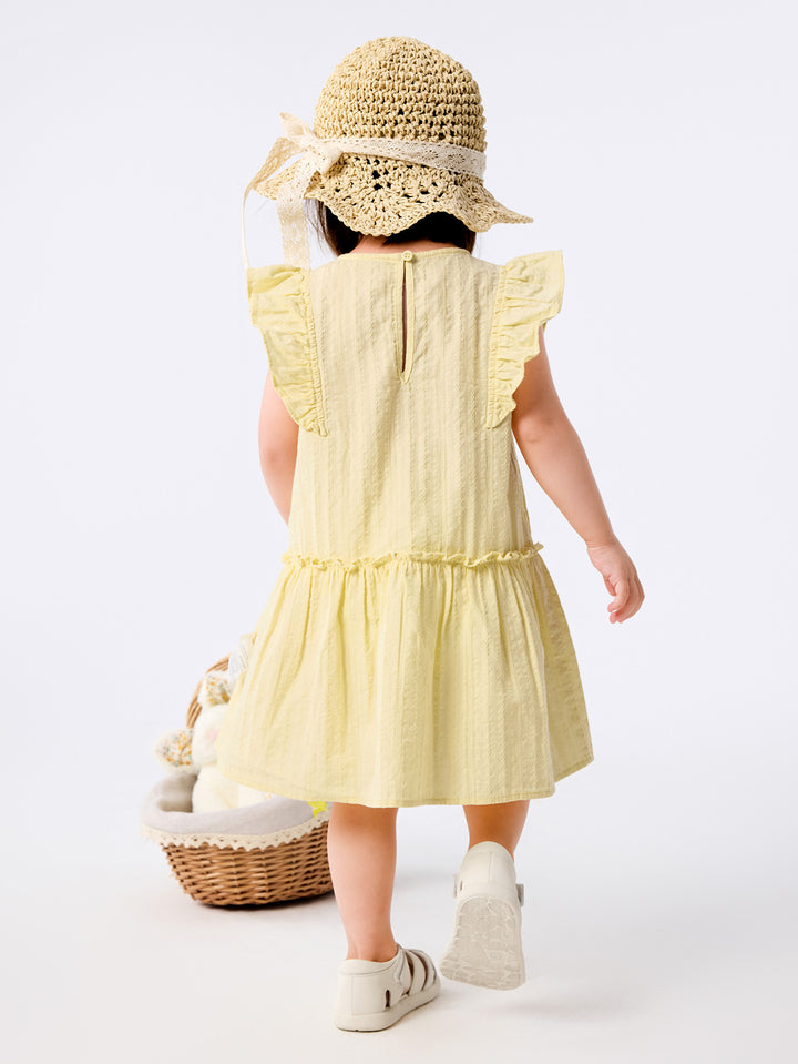 Custard Baby Girl Woven Dress