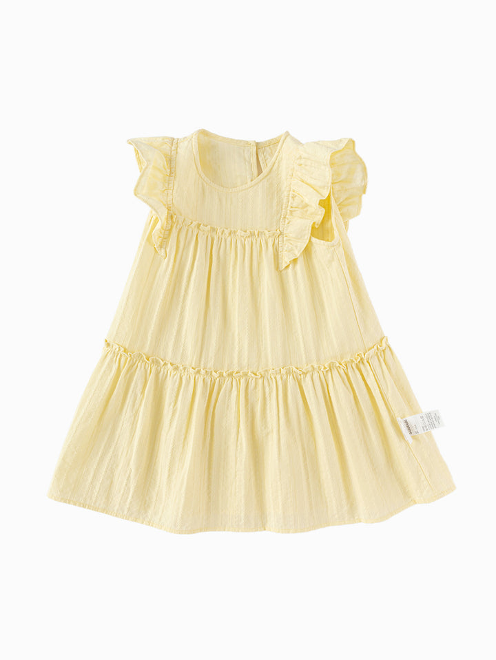 Custard Baby Girl Woven Dress