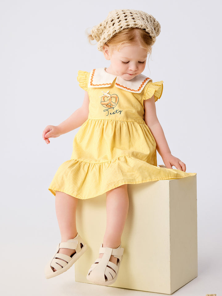 Yellow Baby Girl Woven Dress