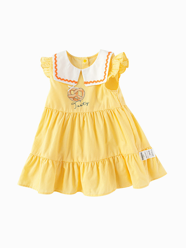 Yellow Baby Girl Woven Dress