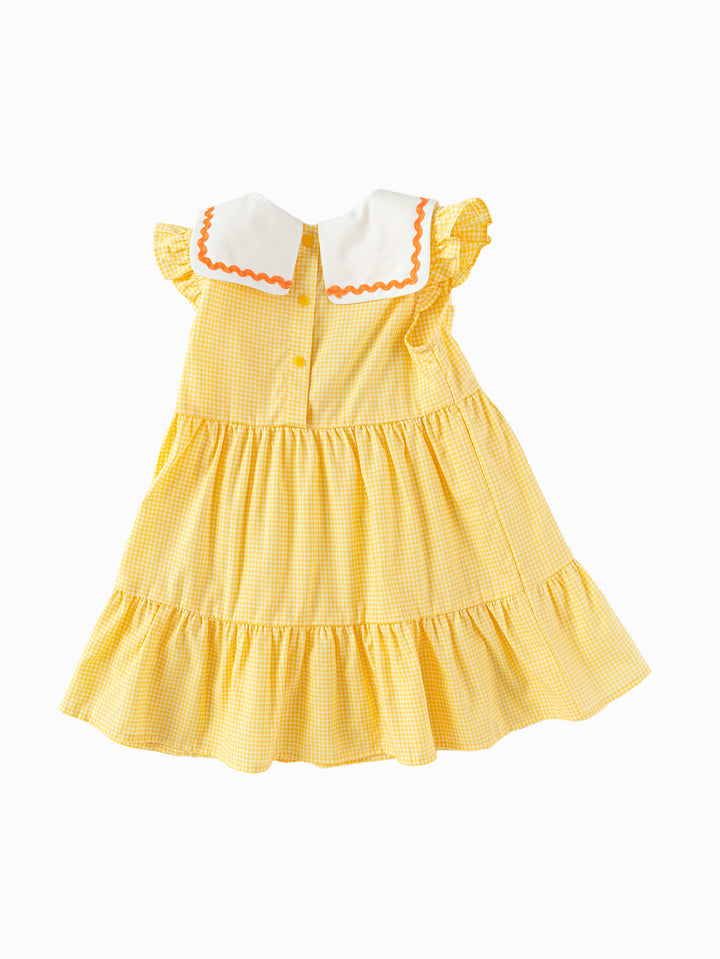 Yellow Baby Girl Woven Dress