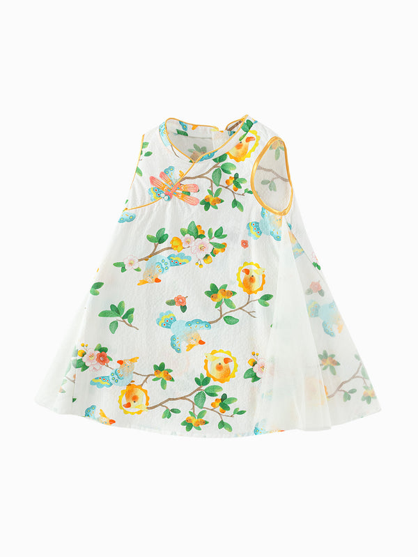 White Baby Girl Woven Dress