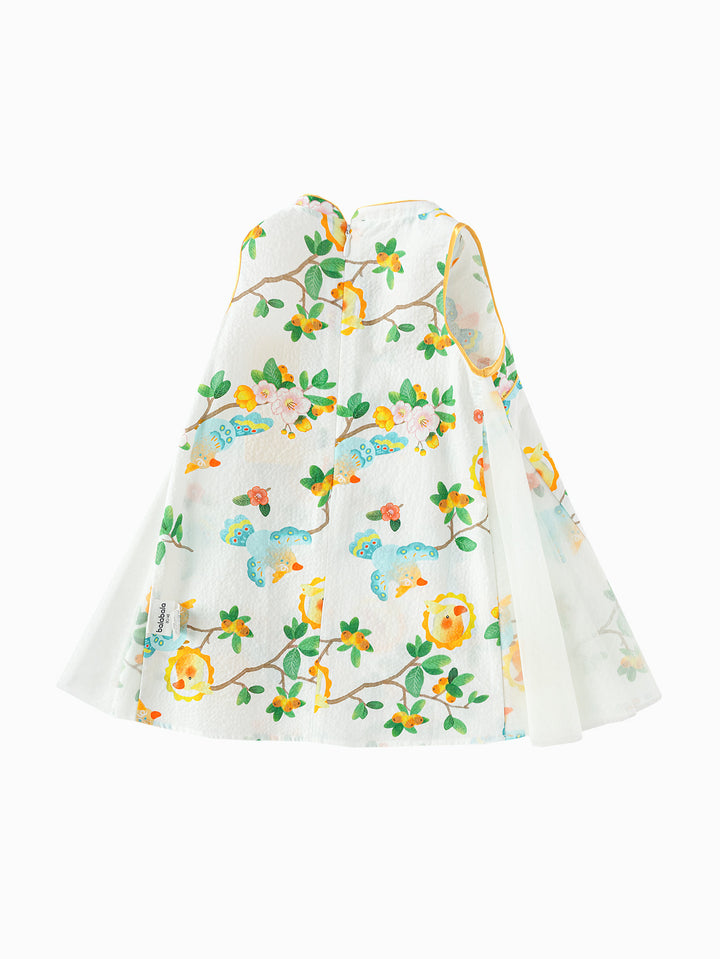 White Baby Girl Woven Dress