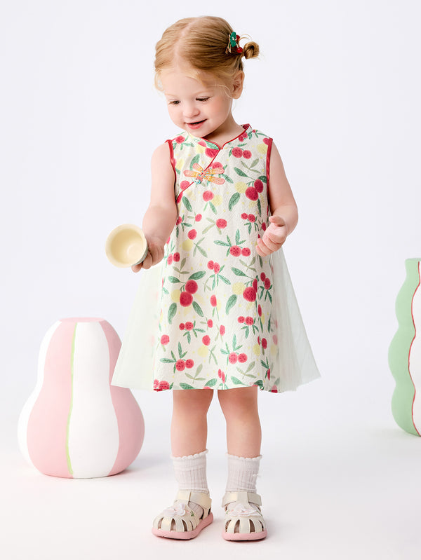 Red Baby Girl Woven Dress