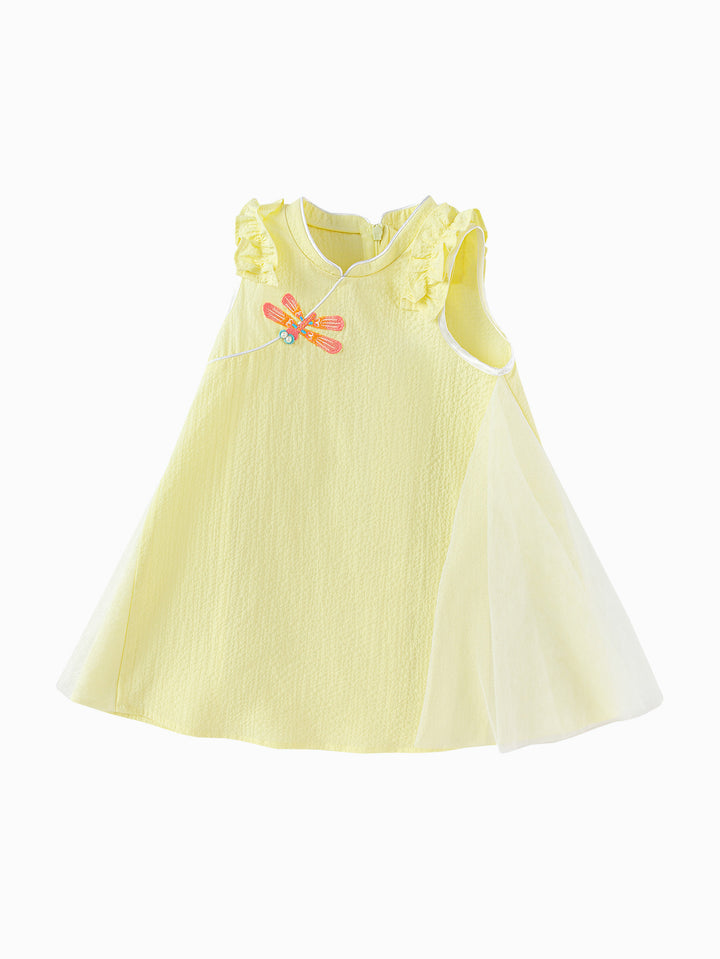 Custard Baby Girl Woven Dress