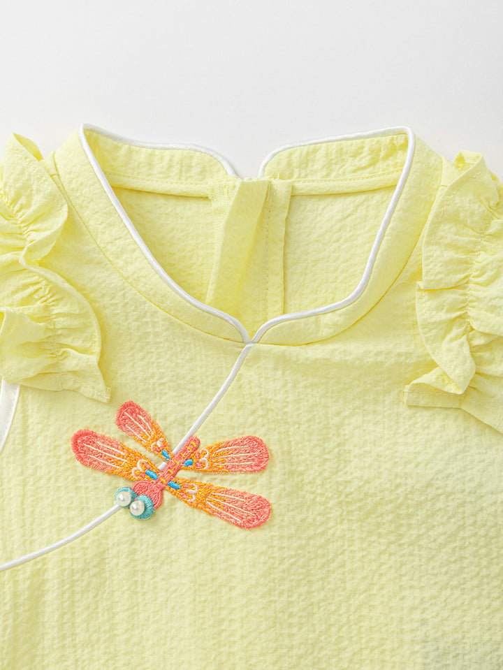 Custard Baby Girl Woven Dress