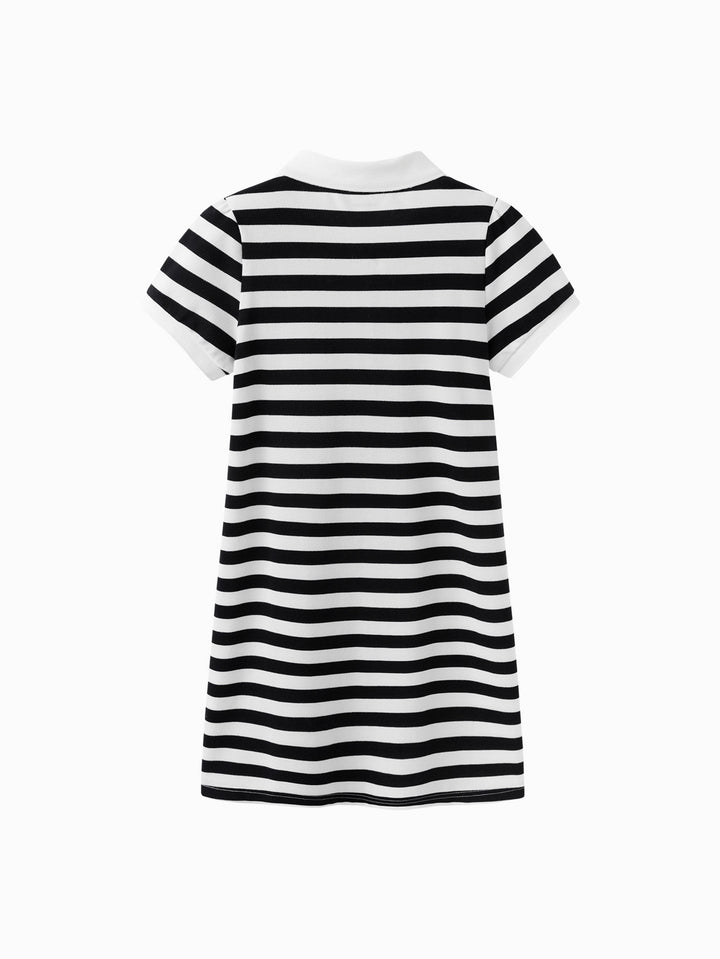 Black White Kids Girl Knit Dress