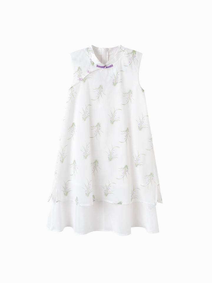 Purple Kids Girl Woven Dress