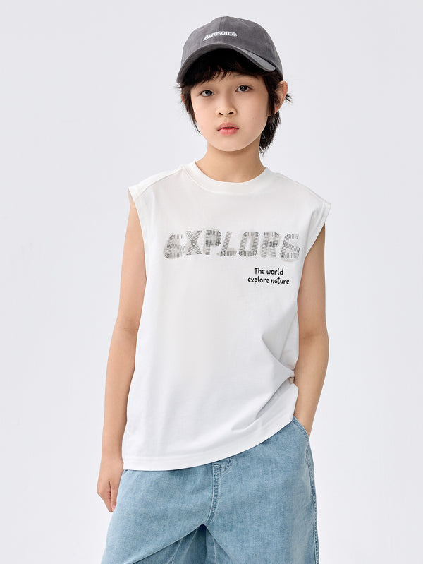 Original White balabala Kids Boy Short Sleeve T-Shirt