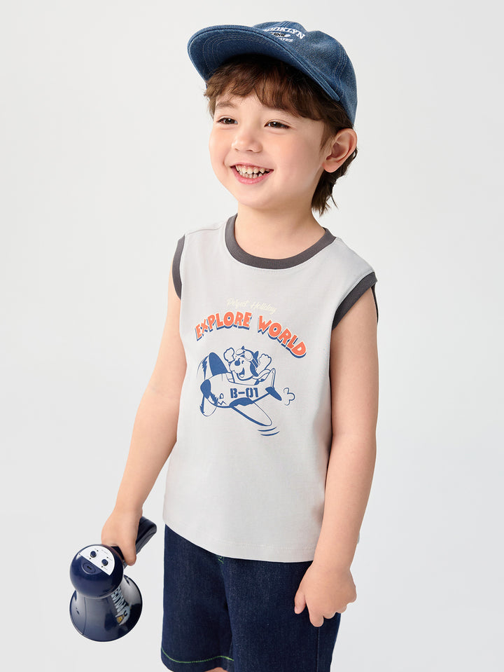 Light Gray Baby Boy Knitted Tank