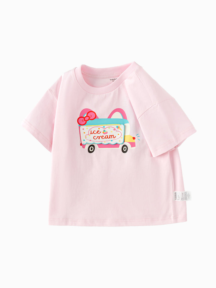 Visions Pink Baby Unisex Round V-Neck Short-Sleeved T-Shirt