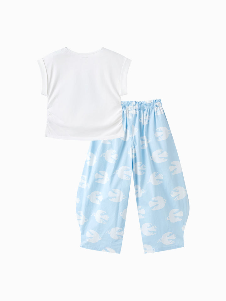 Off-White Kids Girl Knit Short Sleeve Suit