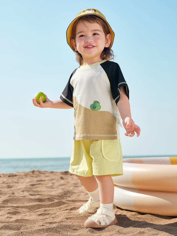 Black White Baby Unisex Knit Short Sleeve Suit