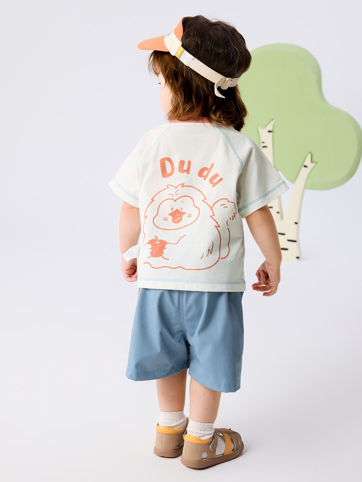 Off-white Baby Unisex Knit Short Sleeve Suit